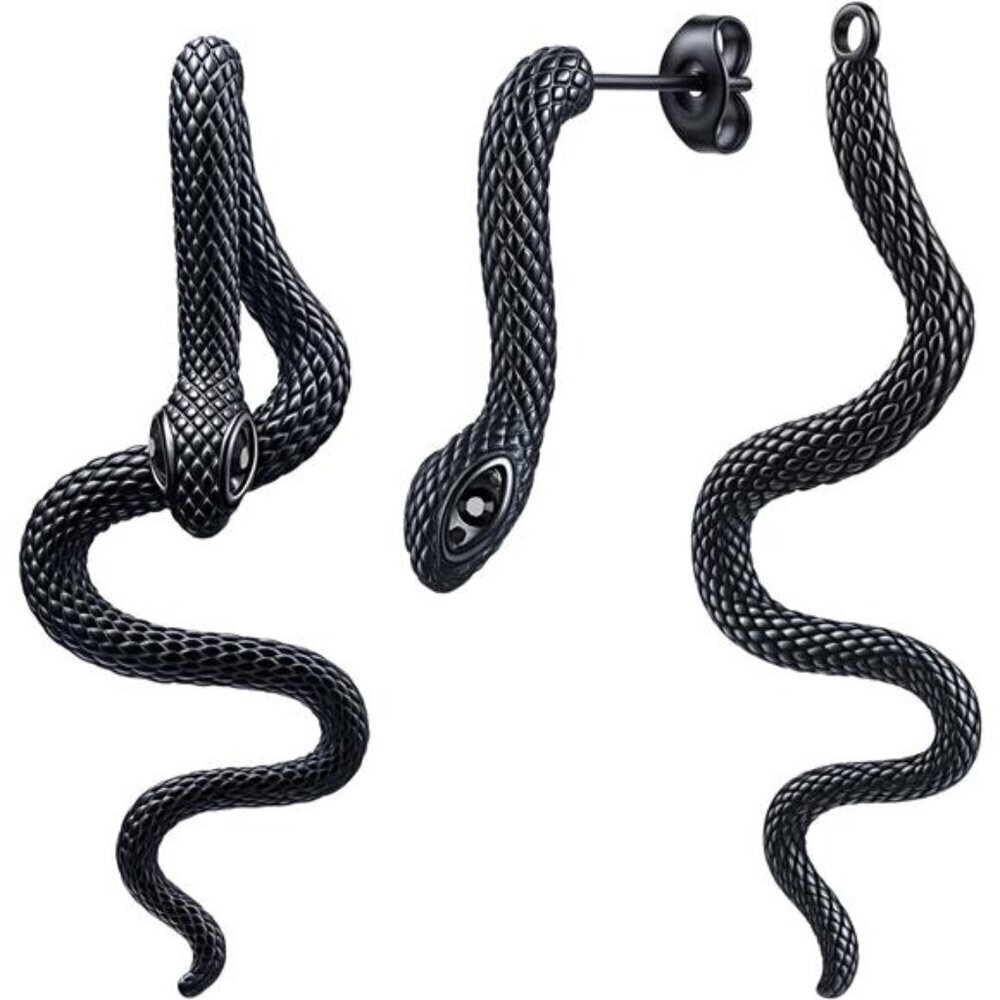 Retro Snake Earrings for Women-Vintage Goth Punk Snake Earrings